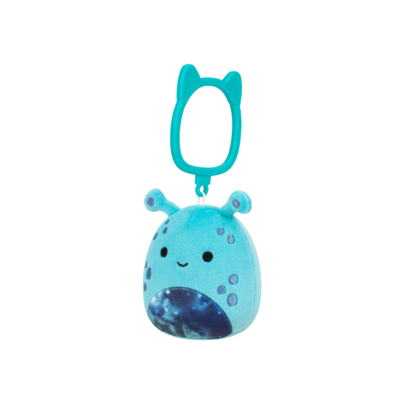 Squishmallows - Clip-On Little Plush 3.5" Garth the Teal Alien with Dark Blue Galaxy Belly | 1-6Y
