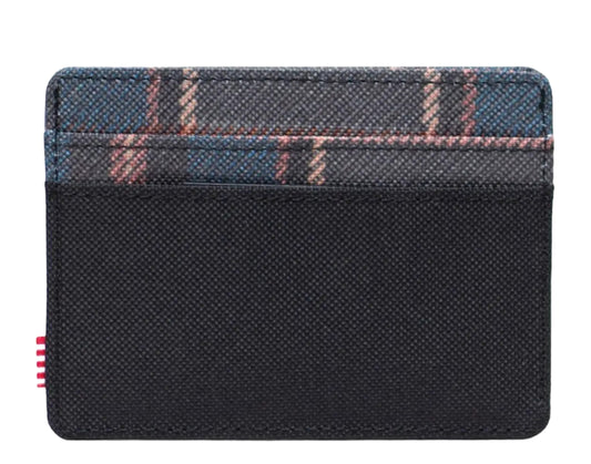 Herschel Charlie Cardholder in Black Winter Plaid, additional view — BambiniJO Jordan