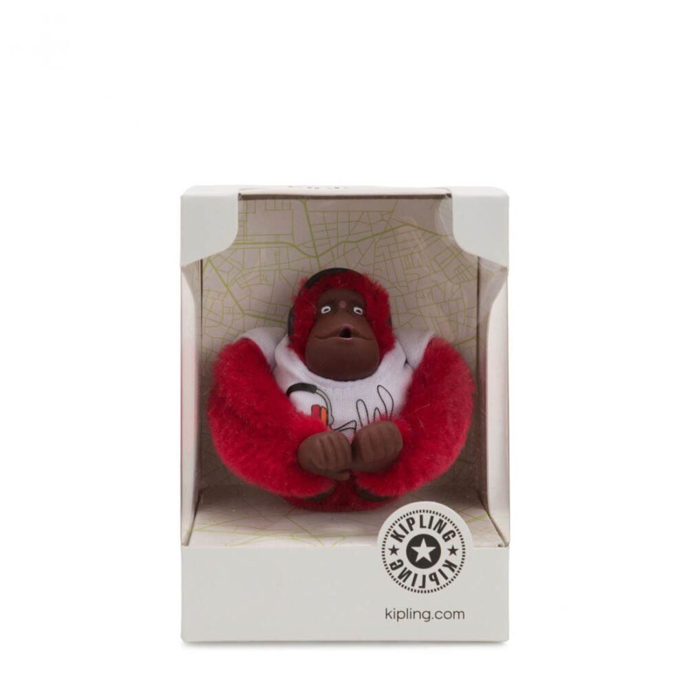 Kipling Headset Monkey Collector Keychain - white background
