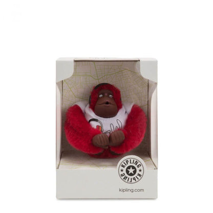 Kipling Headset Monkey Collector Keychain - white background