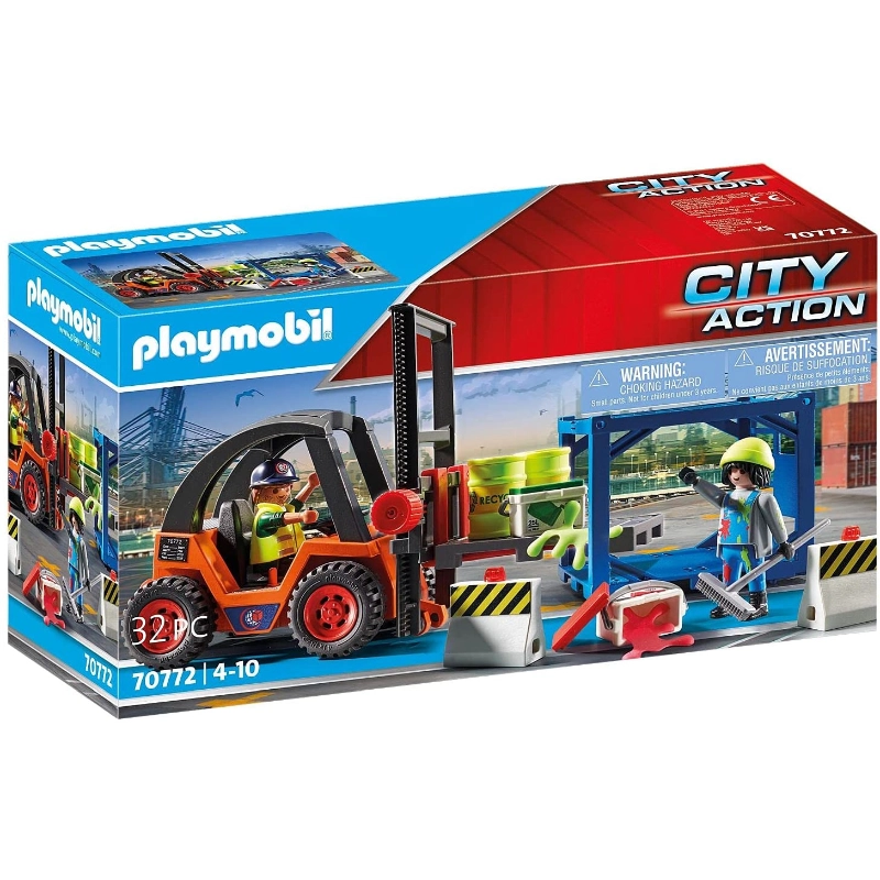 Playmobil - Forklift with Freight- 32 Pcs | 4Y+