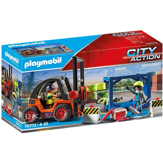 Playmobil - Forklift with Freight- 32 Pcs | 4Y+