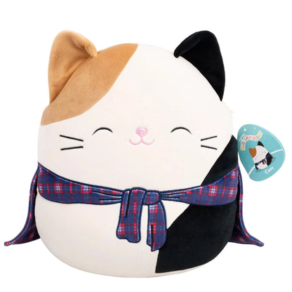 Squishmallows - the Medium Plush 12" Cam the Brown and Black Cat with Flannel Shirt | 1-6Y