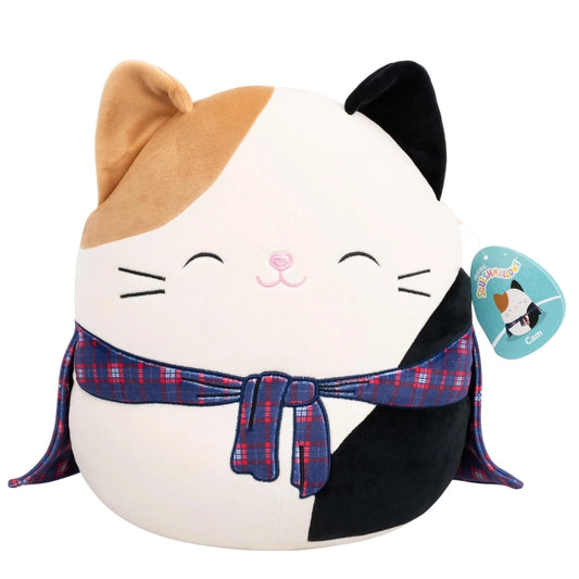 Squishmallows - the Medium Plush 12" Cam the Brown and Black Cat with Flannel Shirt | 1-6Y