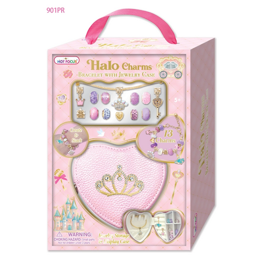 Halo Charms Bracelet & Jewelry Case (Princess)