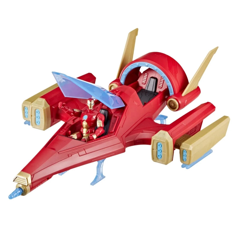 Marvel - Epic Hero Series Iron Man Repulsor Blast Battle Jet 4-Inch Action Figure & Vehicle Set | 4Y+