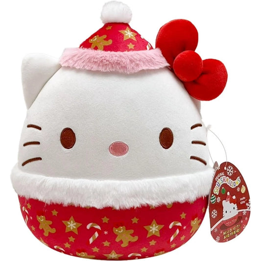 Squishmallows - Little Plush 8" Hello Kitty and Friends- Hello Kitty Gingerbread Print | 1-6Y