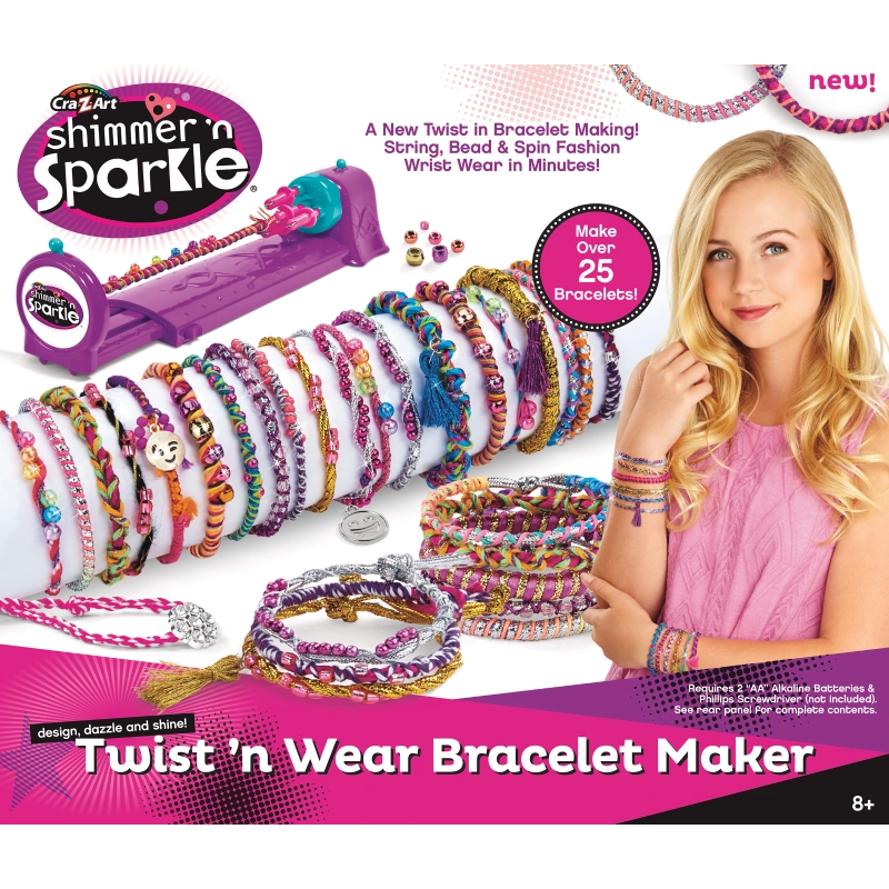 Cra-Z-Art - جهاز صنع أساور ومجوهرات Shimmer 'n Sparkle Twist 'n Wear Fashion Maker | 8 سنوات فأكثر Cra-Z-Art - جهاز صنع أساور ومجوهرات Shimmer 'n Sparkle Twist 'n Wear Fashion Maker | 8 سنوات فأكثر