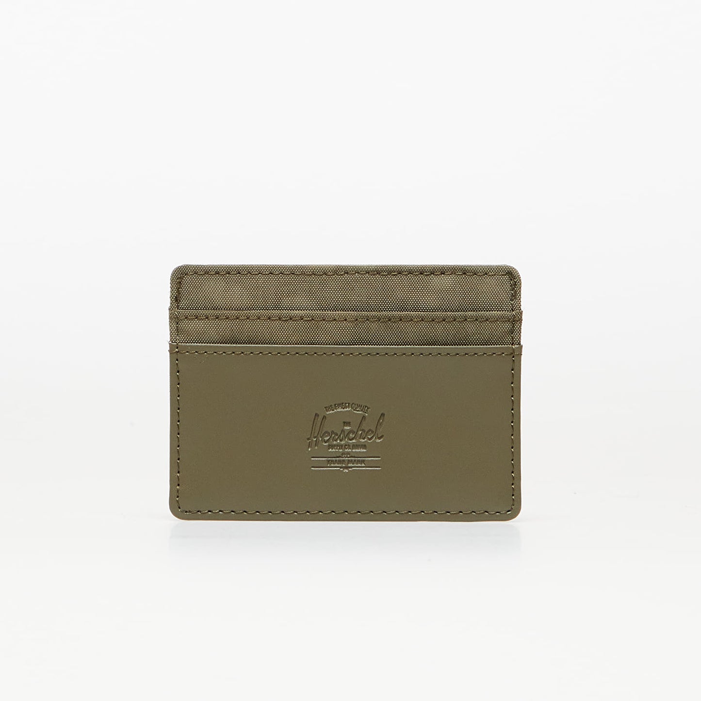 Herschel Charlie RFID Wallet in Ivy Green - detail view