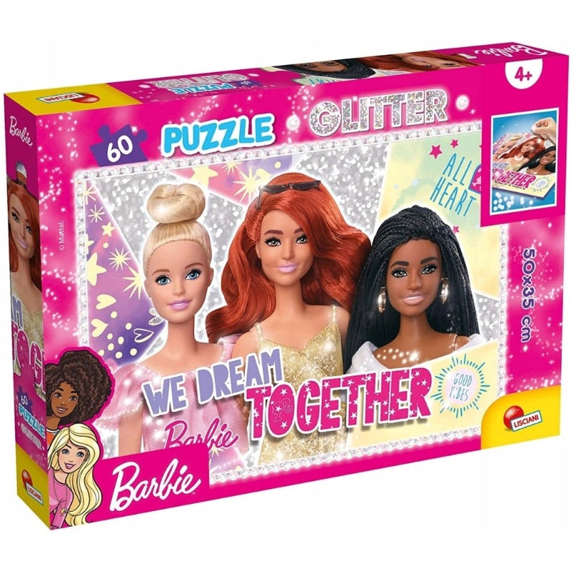 Barbie Puzzle Glitter Plus Selfie- 60 Pcs 4Y+ Barbie Puzzle Glitter Plus Selfie- 60 Pcs 4Y+