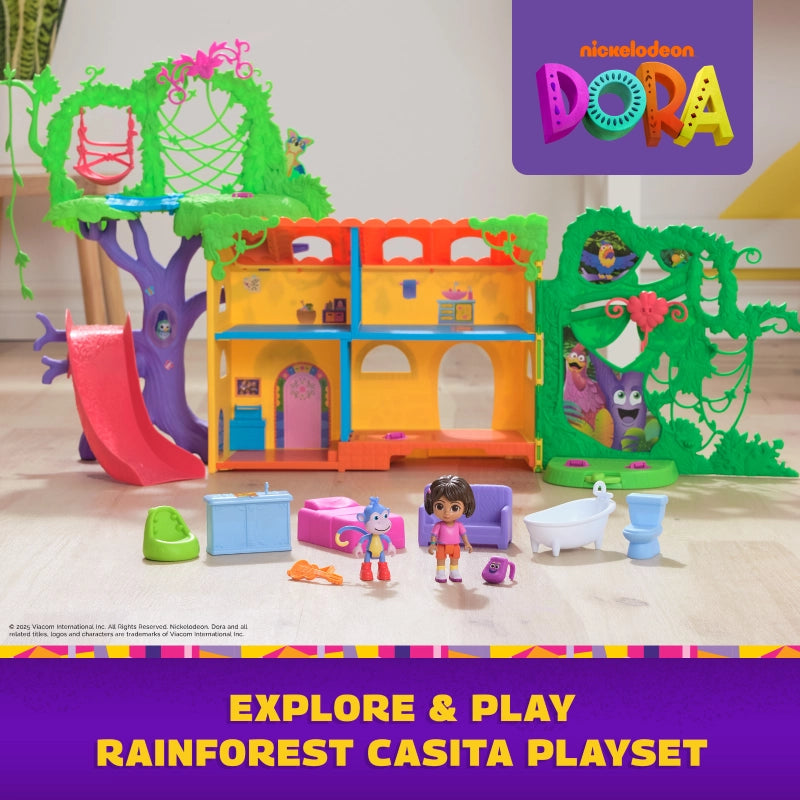 Dora - the Explorer Explore & Play Rainforest Casita Playset with Music & Sounds | 3Y+ Dora - the Explorer Explore & Play Rainforest Casita Playset with Music & Sounds | 3Y+
