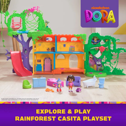 Dora - the Explorer Explore & Play Rainforest Casita Playset with Music & Sounds | 3Y+