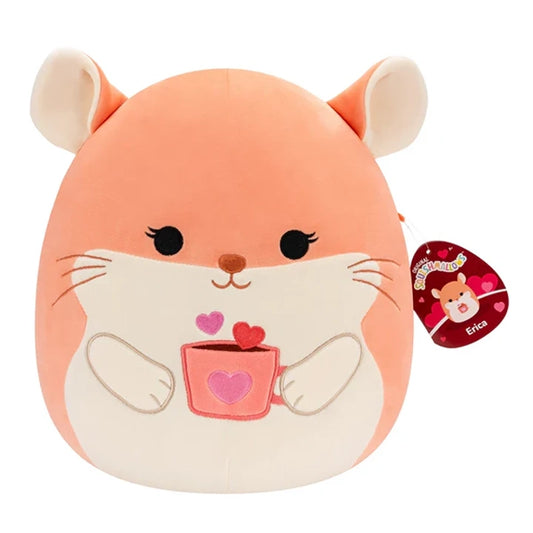 Squishmallows - Medium Plush 12" Erica the Peach Chinchilla Holding Her Mug | 1-6Y