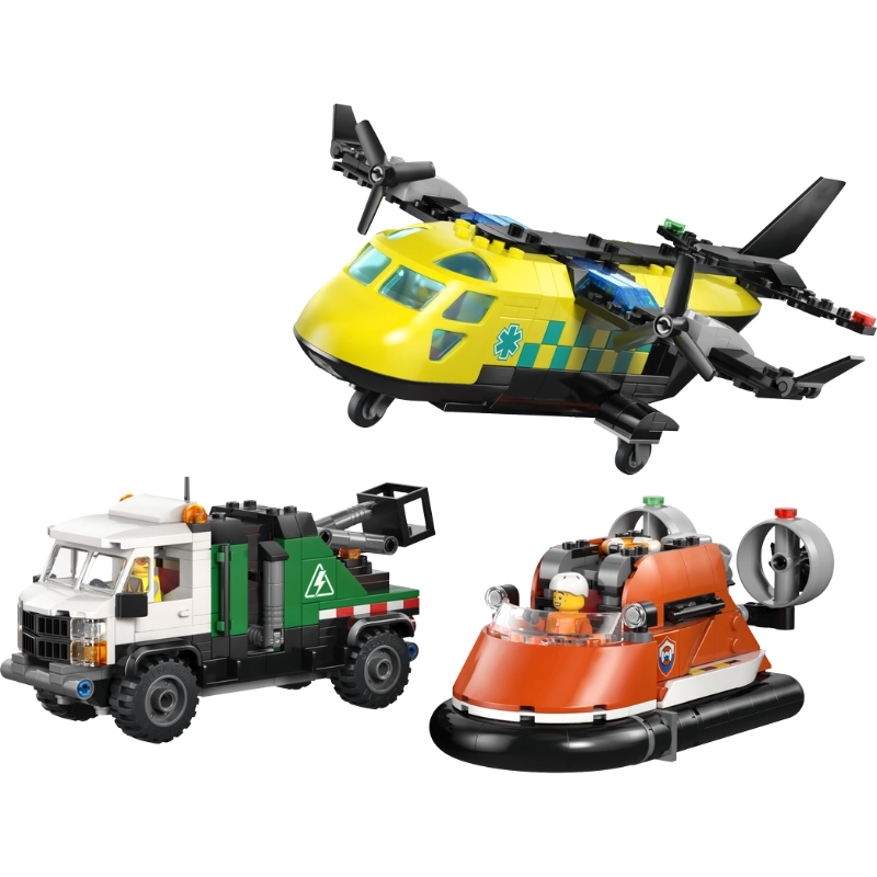 Lego - Airplane, Service Truck & Hovercraft Remix | 990 Pcs | 7Y+ Lego - Airplane, Service Truck & Hovercraft Remix | 990 Pcs | 7Y+