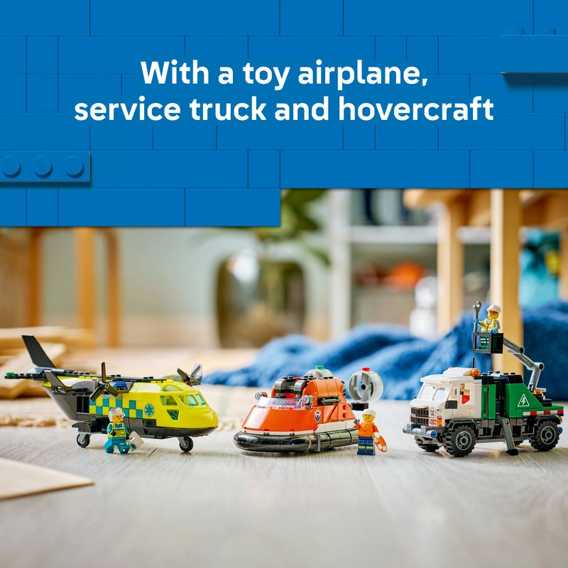 Lego - Airplane, Service Truck & Hovercraft Remix | 990 Pcs | 7Y+ Lego - Airplane, Service Truck & Hovercraft Remix | 990 Pcs | 7Y+