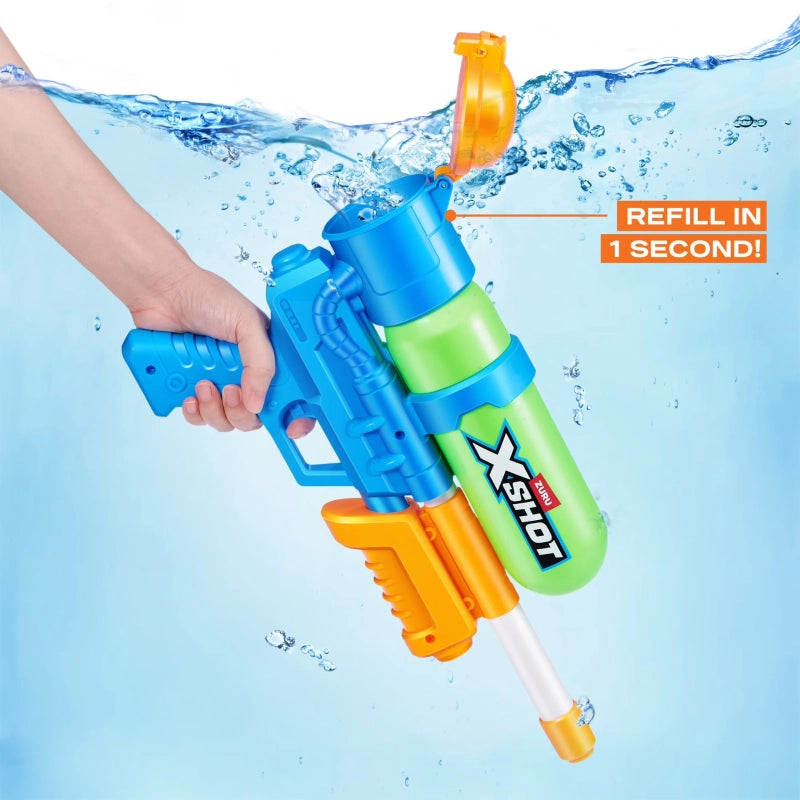 X-Shot - Water Fast Fill 80s Super Splash Water Blaster- Blue/Green | 6Y+