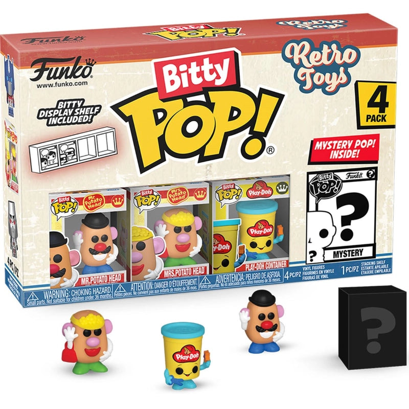 Funko - Bitty Pop! Retro Toys Hasbro- Mr. Potato Head 4-Pack Series 1 | 3Y+