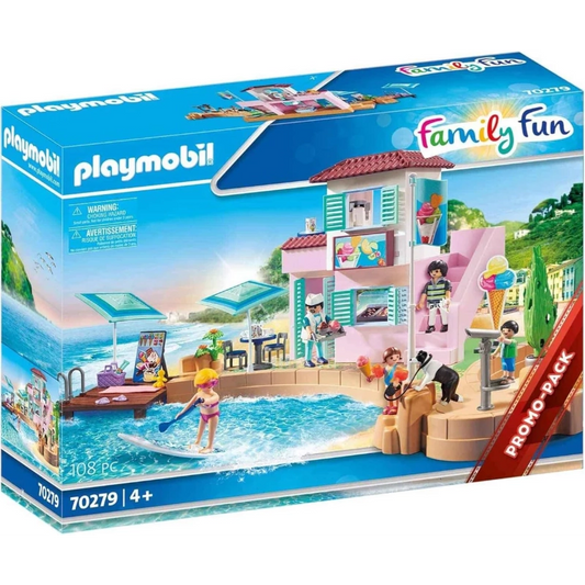 Playmobil - Waterfront Ice Cream Shop- 108 Pcs | 4Y+