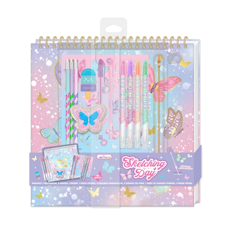 Hot Focus - Mega Sketching Fun | Tie Dye Butterfly | 5Y+ Hot Focus - Mega Sketching Fun | Tie Dye Butterfly | 5Y+