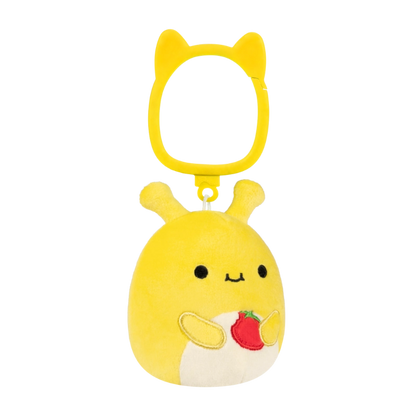 Squishmallows - Clip-On Little Plush 3.5" Zarina the Yellow Banana Slug Holding Tomato | 1-6Y