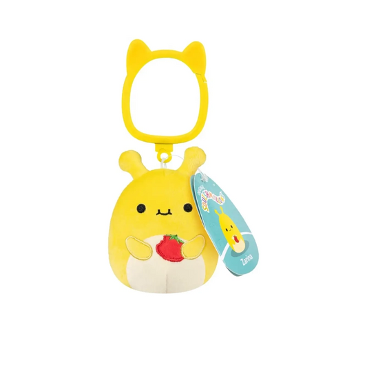 Squishmallows - Clip-On Little Plush 3.5" Zarina the Yellow Banana Slug Holding Tomato | 1-6Y