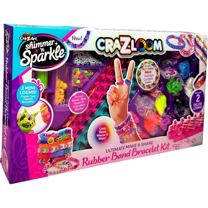 Cra-Z-Art - Shimmer 'n Sparkle Cra-Z-Loom Rubber Band Bracelet Kit | 8Y+