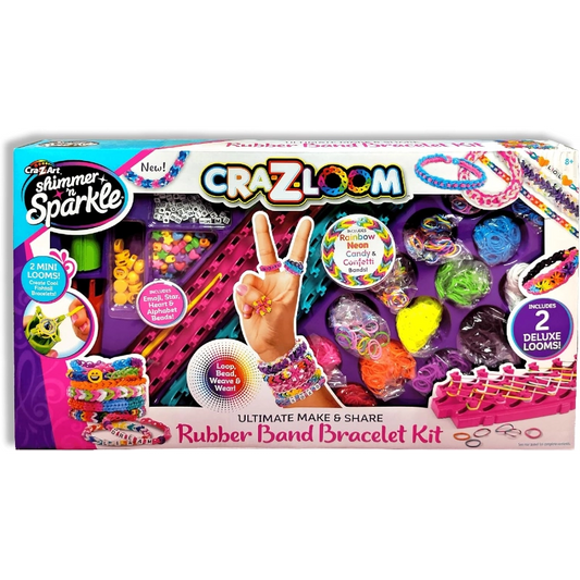Cra-Z-Art - Shimmer 'n Sparkle Cra-Z-Loom Rubber Band Bracelet Kit | 8Y+