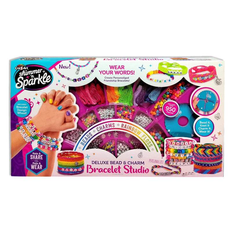 Cra-Z-Art - Shimmer 'n Sparkle Deluxe Bead & Charm Bracelet Studio | 8Y+