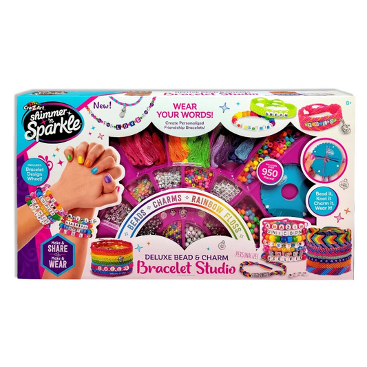 Cra-Z-Art - Shimmer 'n Sparkle Deluxe Bead & Charm Bracelet Studio | 8Y+