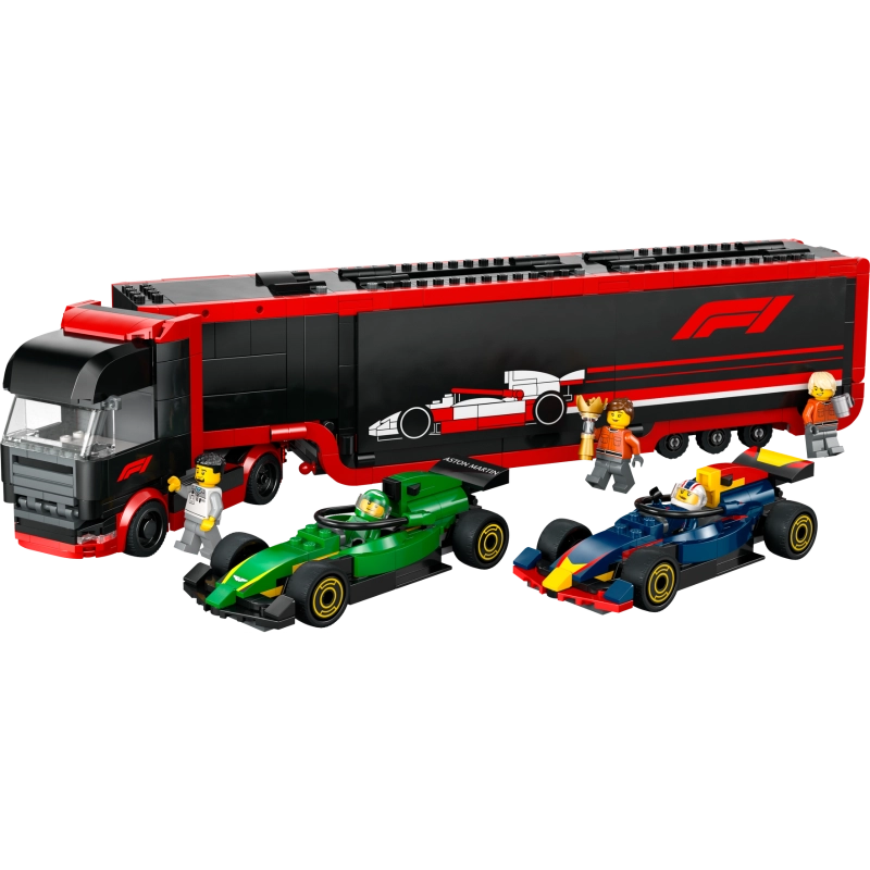 Lego - F1 Truck with RB20 & AMR24 F1 Cars 1086 Pcs 8Y+ — BambiniJO Jordan
