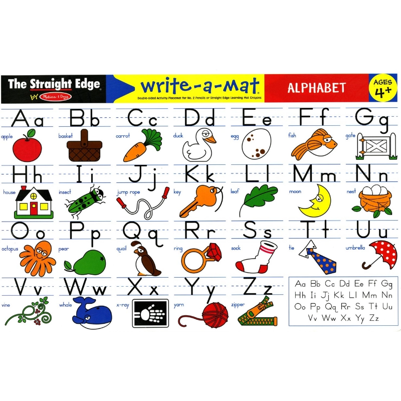 Melissa & Doug - لوح الكتابة بالحروف الأبجدية (6 قطع) | 4 سنوات فما فوق Melissa & Doug - لوح الكتابة بالحروف الأبجدية (6 قطع) | 4 سنوات فما فوق
