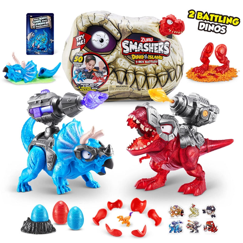 Smashers - Dino Island S1 T-Rex Battle Playset | 3Y+ Smashers - Dino Island S1 T-Rex Battle Playset | 3Y+
