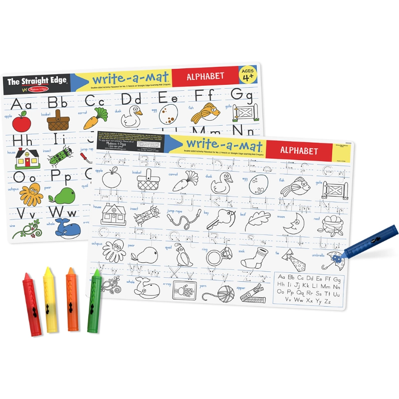 Melissa & Doug - لوح الكتابة بالحروف الأبجدية (6 قطع) | 4 سنوات فما فوق Melissa & Doug - لوح الكتابة بالحروف الأبجدية (6 قطع) | 4 سنوات فما فوق