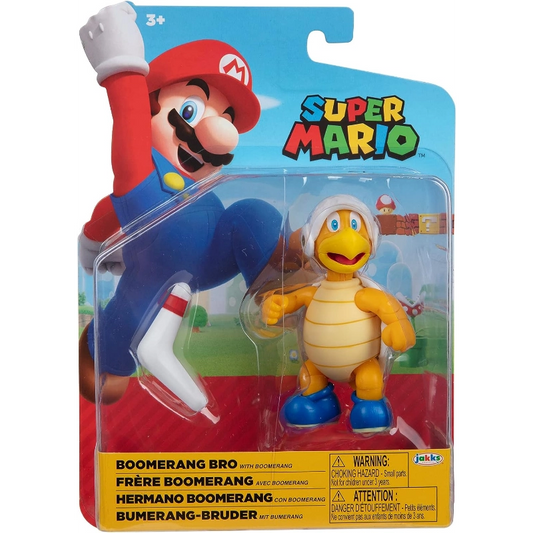Nintendo - Super Mario 4" Figures Wave #25- Boomerang Bro with Boomerang | 3Y+