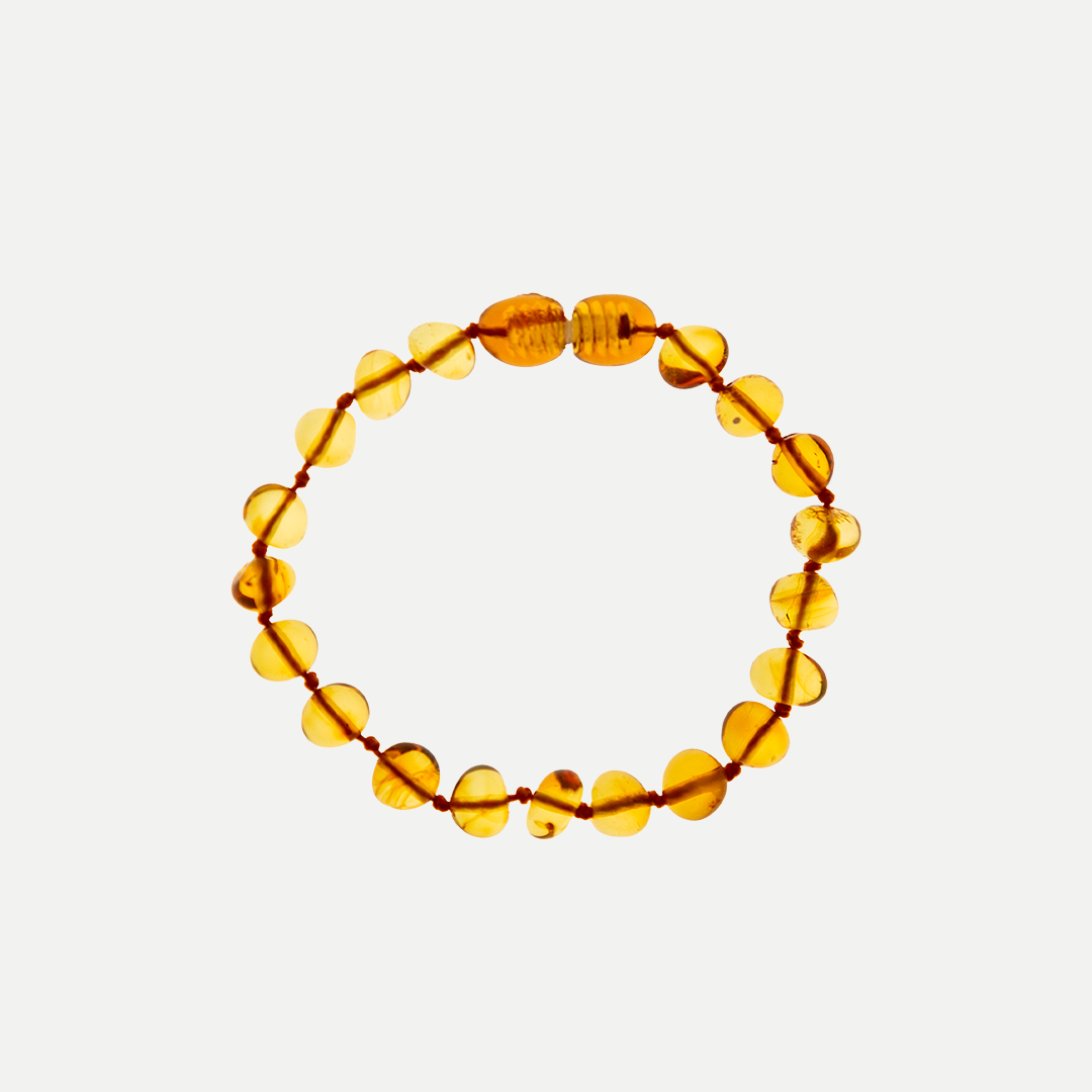 BabyJem Amber Teething Wristband Light Honey — BambiniJO Jordan