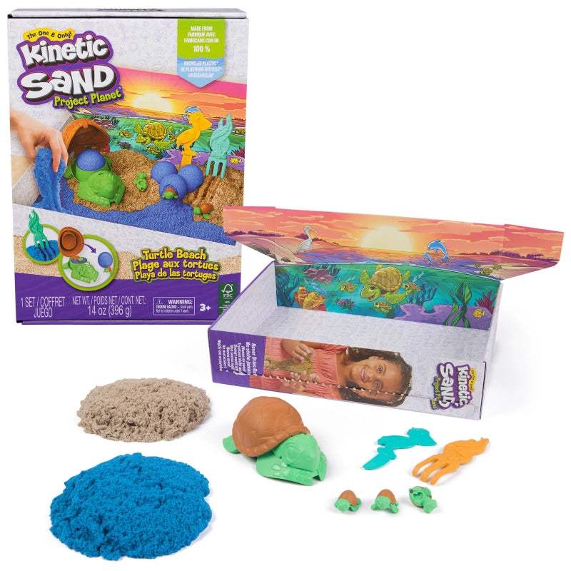 Kinetic Sand - Project Planet Turtle Beach Playset | 3Y+ Kinetic Sand - Project Planet Turtle Beach Playset | 3Y+