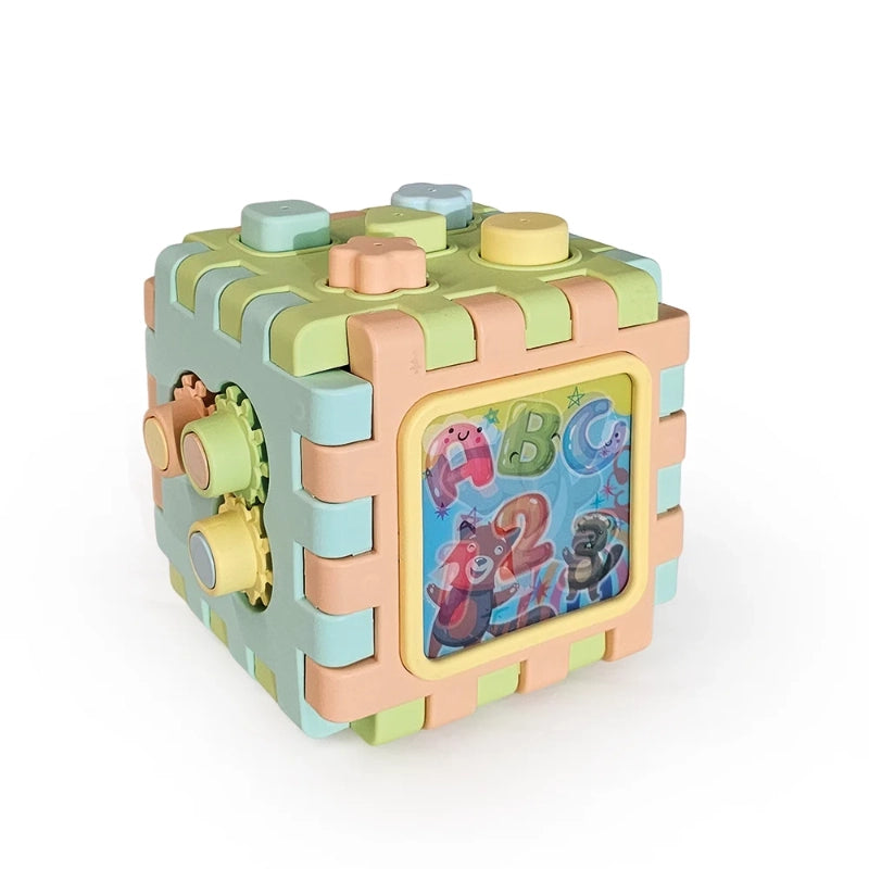 Dolu - 2-in-1 Educational Cube & Puzzle | Pastel Colours | 1Y+ — BambiniJO Jordan