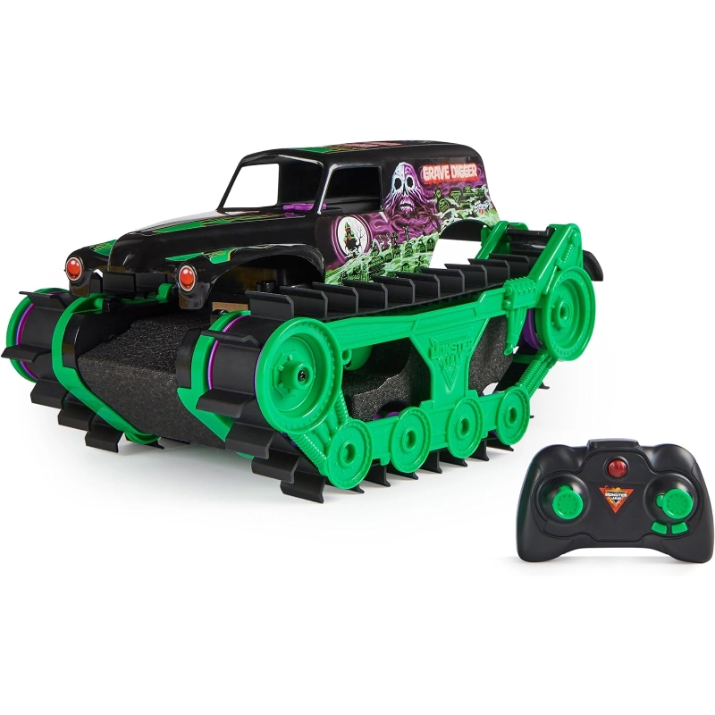 Monster Jam - سيارة التحكم عن بعد Grave Digger Trax بمقياس 1:15 | 4 سنوات فما فوق Monster Jam - سيارة التحكم عن بعد Grave Digger Trax بمقياس 1:15 | 4 سنوات فما فوق