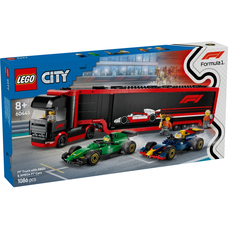 Lego - F1 Truck with RB20 & AMR24 F1 Cars 1086 Pcs 8Y+ — BambiniJO Jordan
