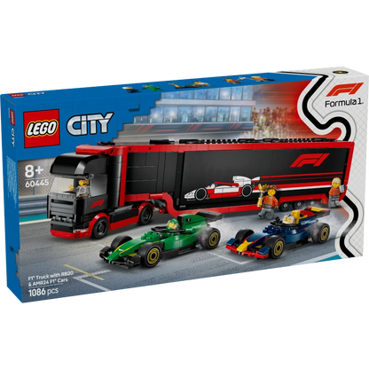 Lego - F1 Truck with RB20 & AMR24 F1 Cars 1086 Pcs 8Y+ — BambiniJO Jordan