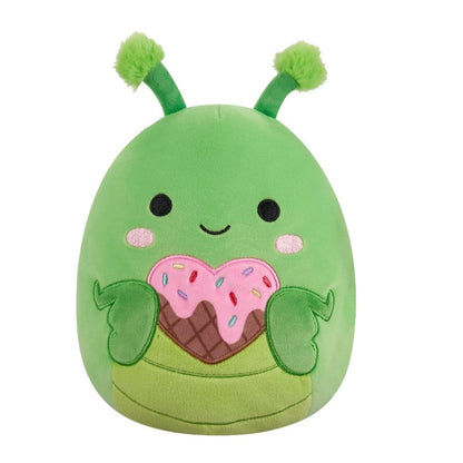 Squishmallows - Medium Plush 12" Trenton The Green Praying Mantis Holding Heart Ice Cream | 1-6Y