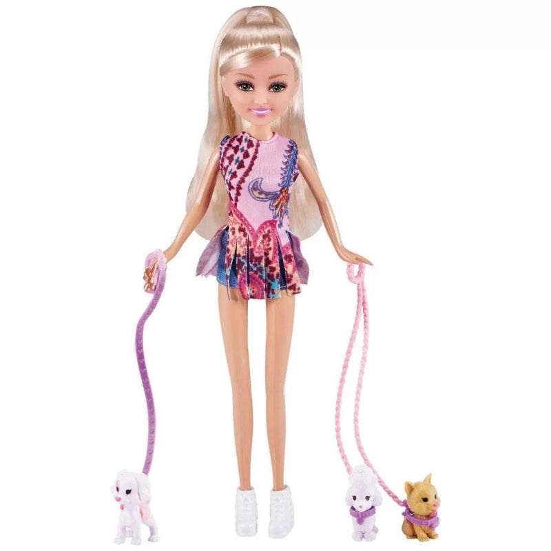 Sparkle Girlz - Dog Walker Doll Set | 3Y+