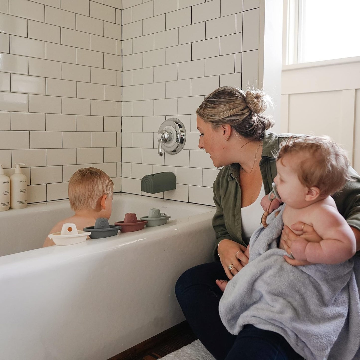 Mushie - Bath Boats | Rustic