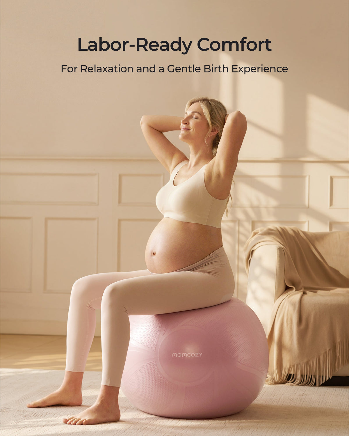 Momcozy BirthEase Pregnancy Ball Set | Pink