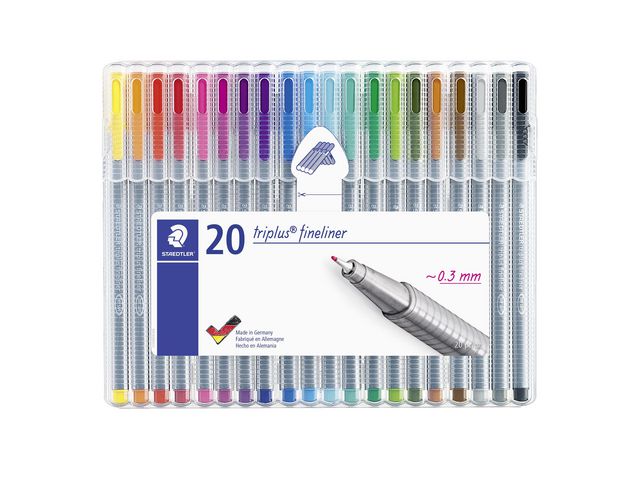Staedtler- Triplus Fineliner 0.3mm - Pack of 20 Staedtler- Triplus Fineliner 0.3mm - Pack of 20