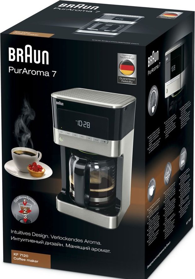 Braun - Pure Aroma 7 Coffee Machine 1100W.12 Cups. Lcd Braun - Pure Aroma 7 Coffee Machine 1100W.12 Cups. Lcd