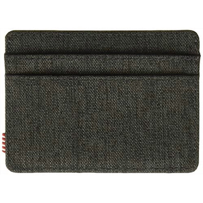 Herschel Charlie RFID Wallet in Black Crosshatch - back view