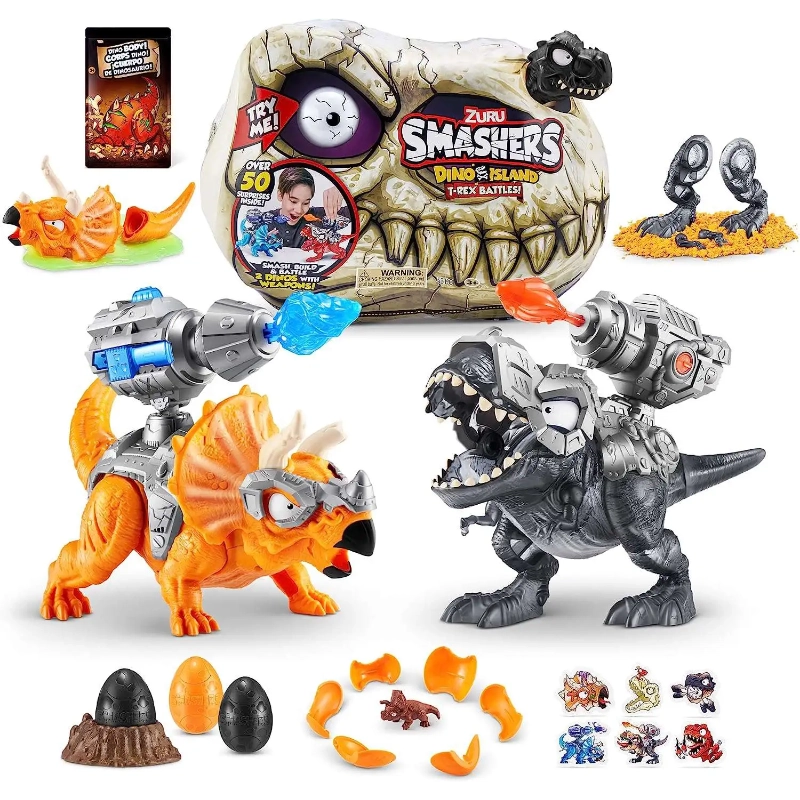 Smashers - Dino Island S1 T-Rex Battle Playset | 3Y+ Smashers - Dino Island S1 T-Rex Battle Playset | 3Y+