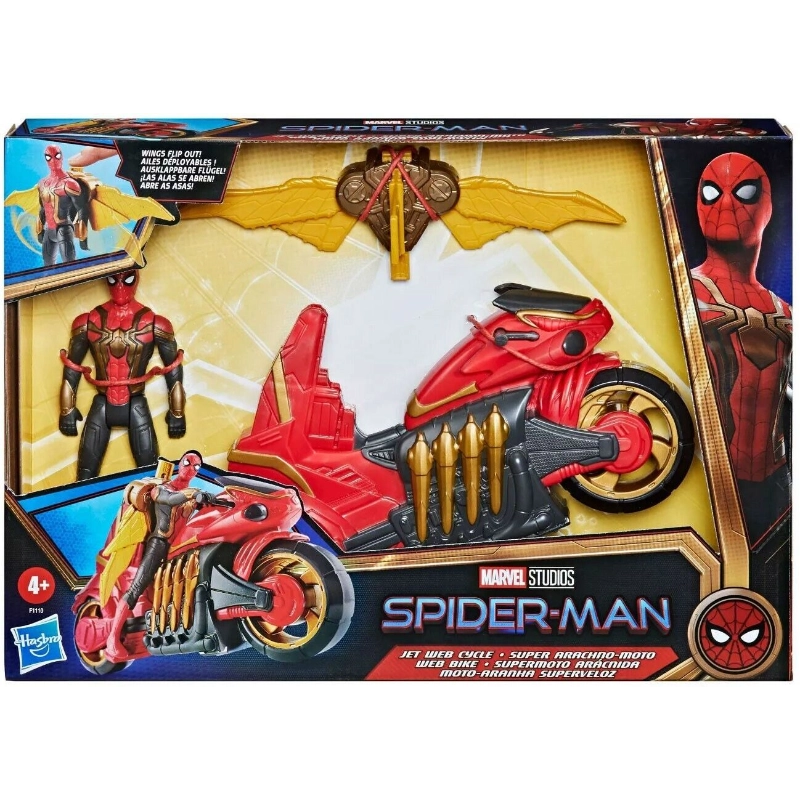 Marvel - دراجة جيت ويب ديلوكس سبايدر-مان مع شخصية بحجم 6 إنش | 4 سنوات فما فوق Marvel - دراجة جيت ويب ديلوكس سبايدر-مان مع شخصية بحجم 6 إنش | 4 سنوات فما فوق
