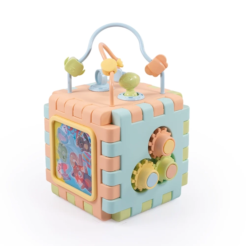 Dolu - 2-in-1 Educational Cube (Pastel Colors) | 1Y+ Dolu - 2-in-1 Educational Cube (Pastel Colors) | 1Y+